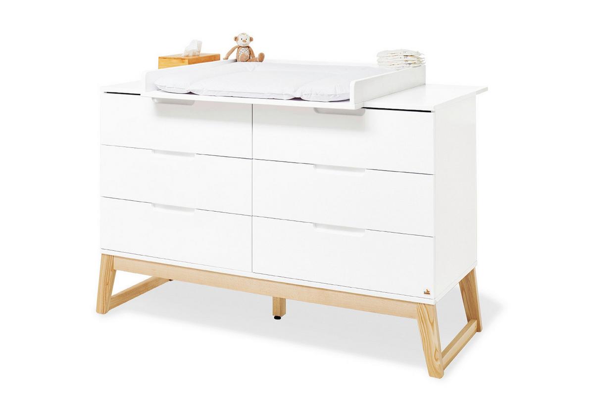 Babyzimmer 103466x Bridge - Eschefarben/Weiß, Design, Holz/Holzwerkstoff (151/76/94cm) - Pinolino