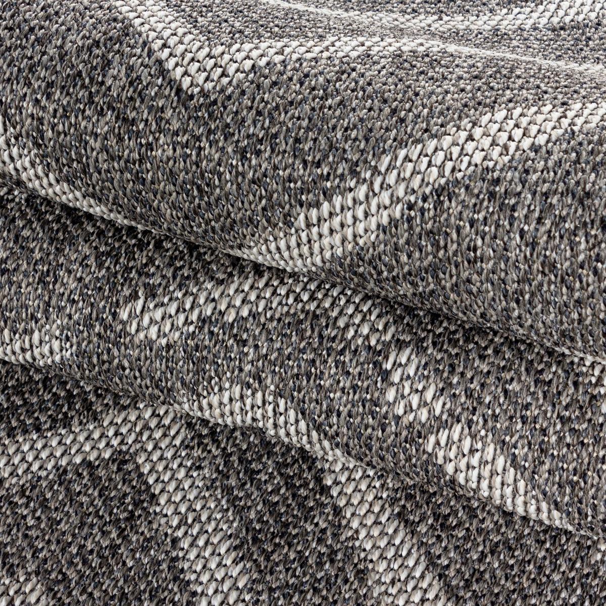 Flachwebeteppich Aruba - Grau, Design, Textil (60/100cm)