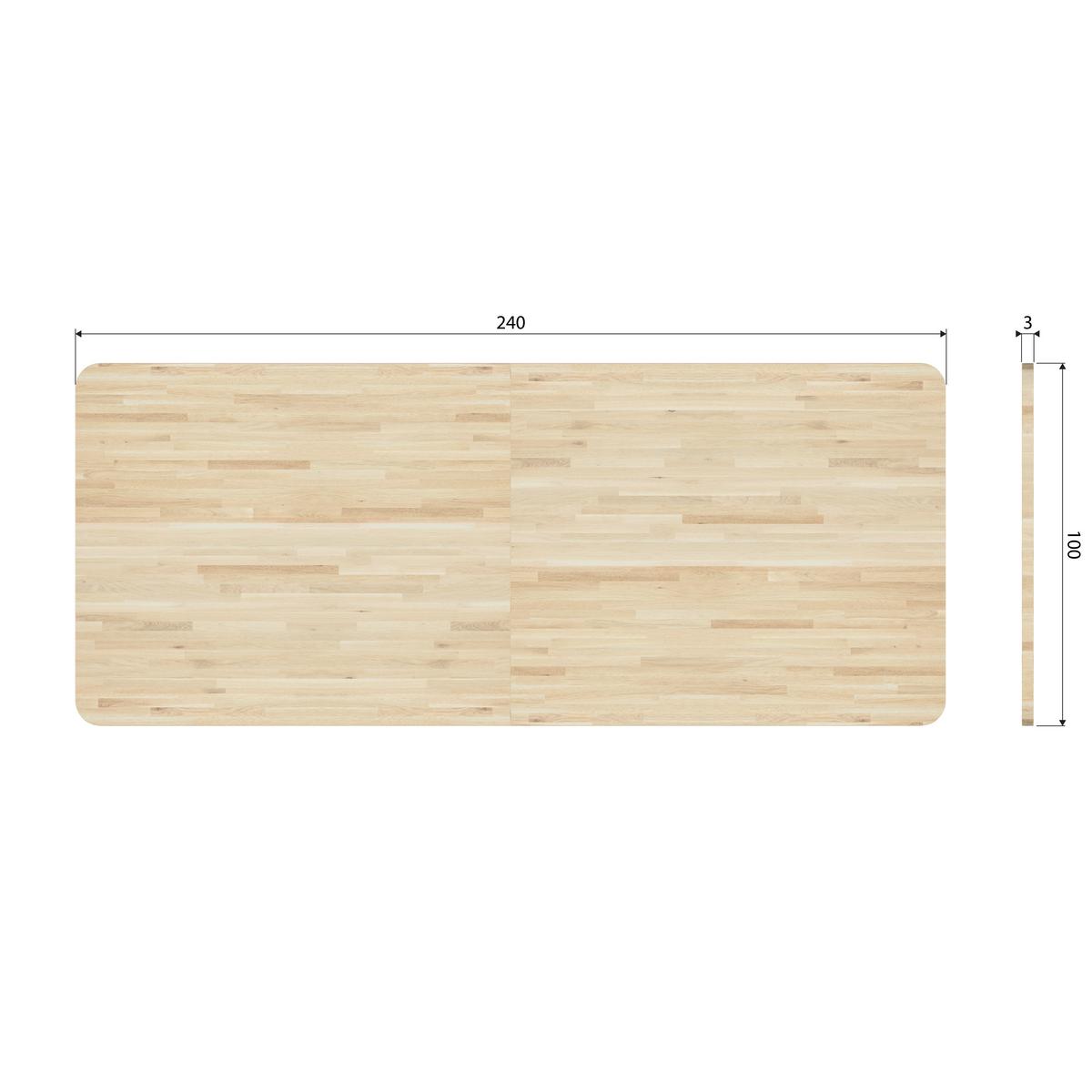 TISCHPLATTE Tablo Eichefarben L: 240cm - Eichefarben, MODERN, Holz (240/100/3cm) - Livetastic