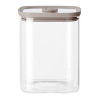 SKLENENÁ DÓZA NA POTRAVINY SELINA - CA. 1L - číra/béžová, Modern, plast/sklo (10,3/12,8/10,3cm) - Modern Living