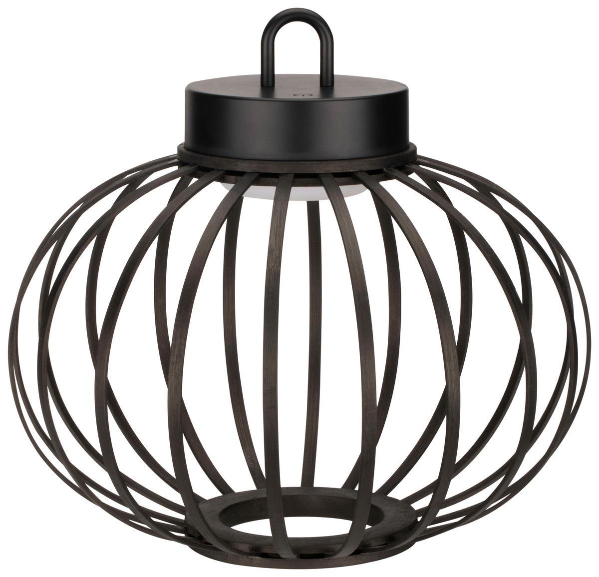 VENKOVNÍ LED SVÍTIDLO PUNO - černá, Moderní, plast/přírodní materiály (25/21,5cm) - Modern Living