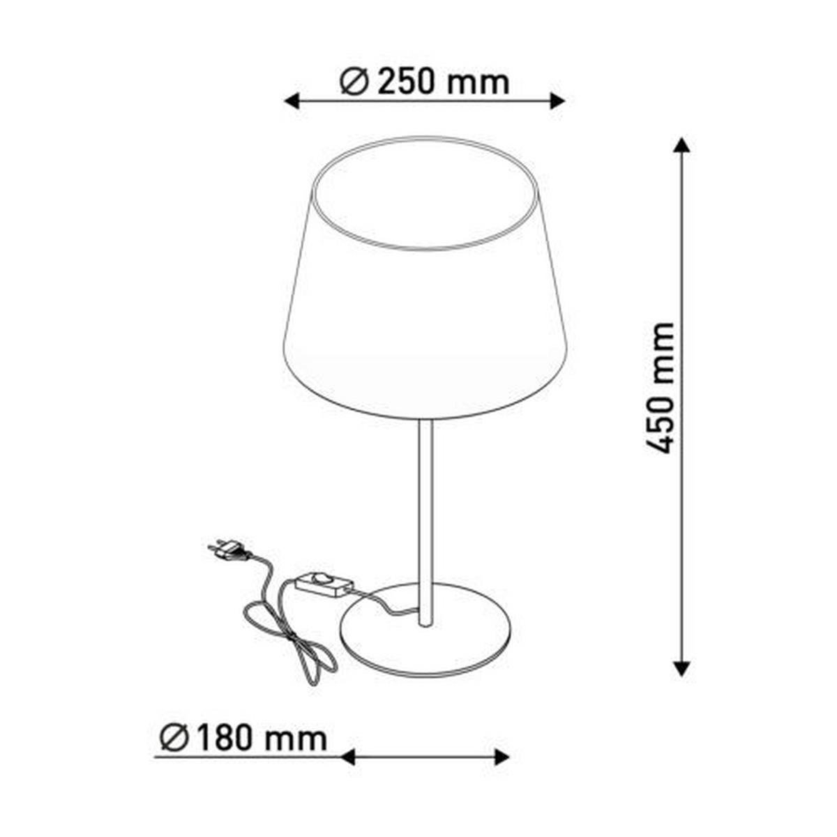 Nachttischleuchte Bologna - Beige, Basics, Kunststoff/Textil (45cm) - Näve
