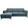 Ecksofa Looks Vii - Petrol/Schwarz, Design, Textil (214/146cm) - LOOKS by W.Joop