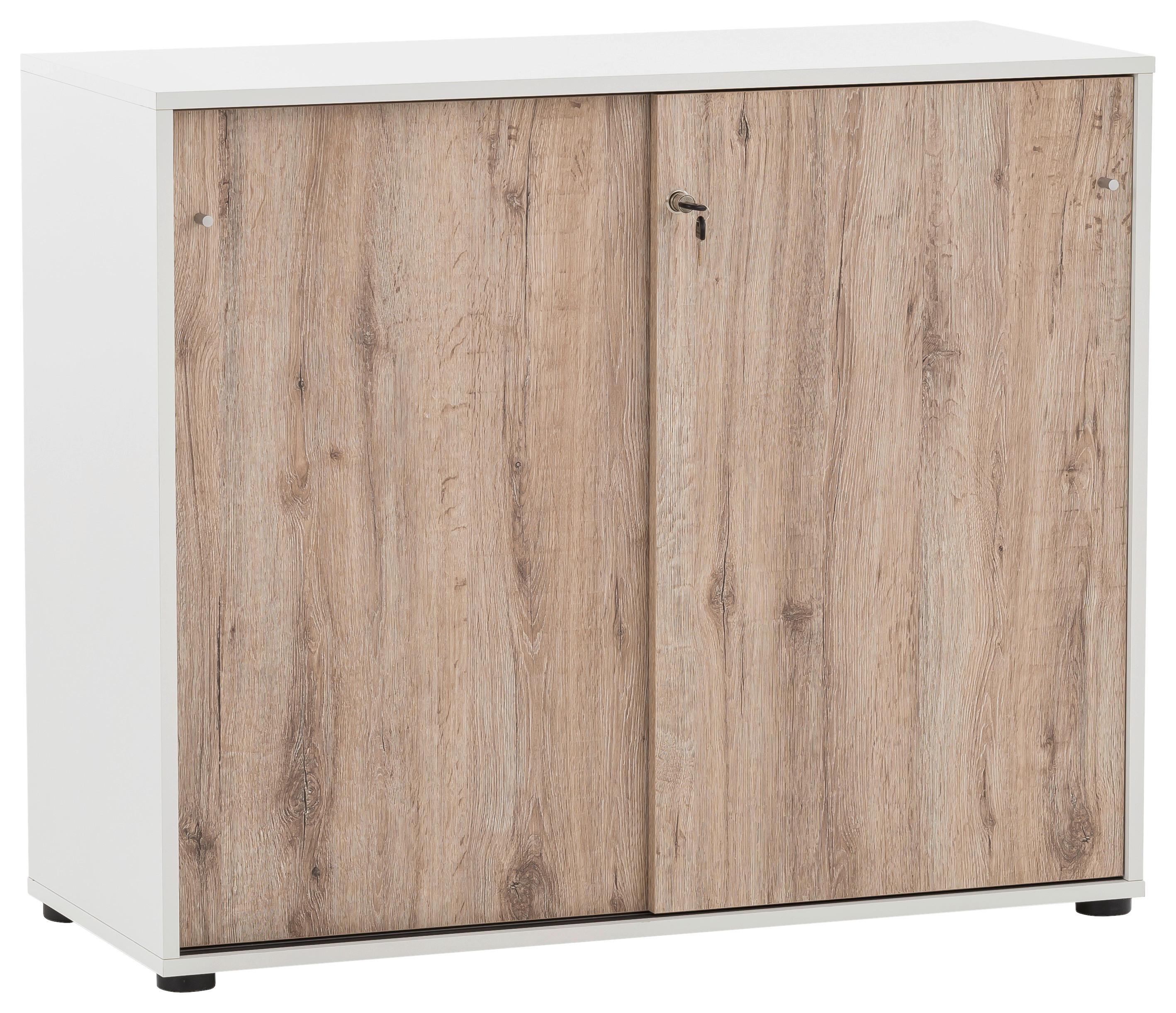 Aktenschrank 400 U 1000 St - Wildeiche/Weiß, MODERN, Holzwerkstoff (100,1/83,6/41cm) - MID.YOU