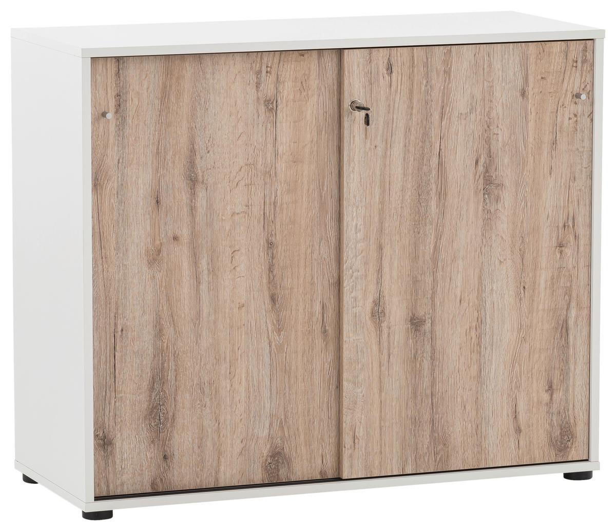 Aktenschrank 400 U 1000 St - Wildeiche/Weiß, MODERN, Holzwerkstoff (100,1/83,6/41cm) - MID.YOU