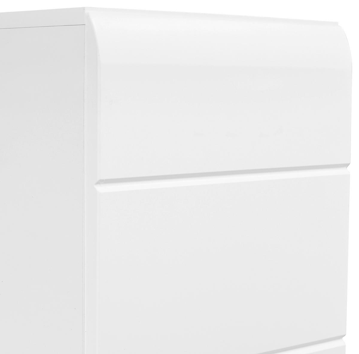 Hängeschrank Pearl B: 40cm, Weiß - Schwarz/Weiß, KONVENTIONELL, Glas/Holzwerkstoff (40/70/22,6cm)