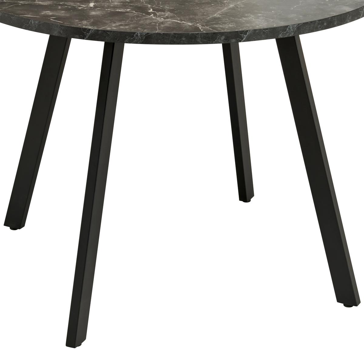 Esstisch Andre Melamin Schwarz, B: 100 Cm - Schwarz, KONVENTIONELL, Holzwerkstoff/Metall (100/76/100cm) - B&B Italia