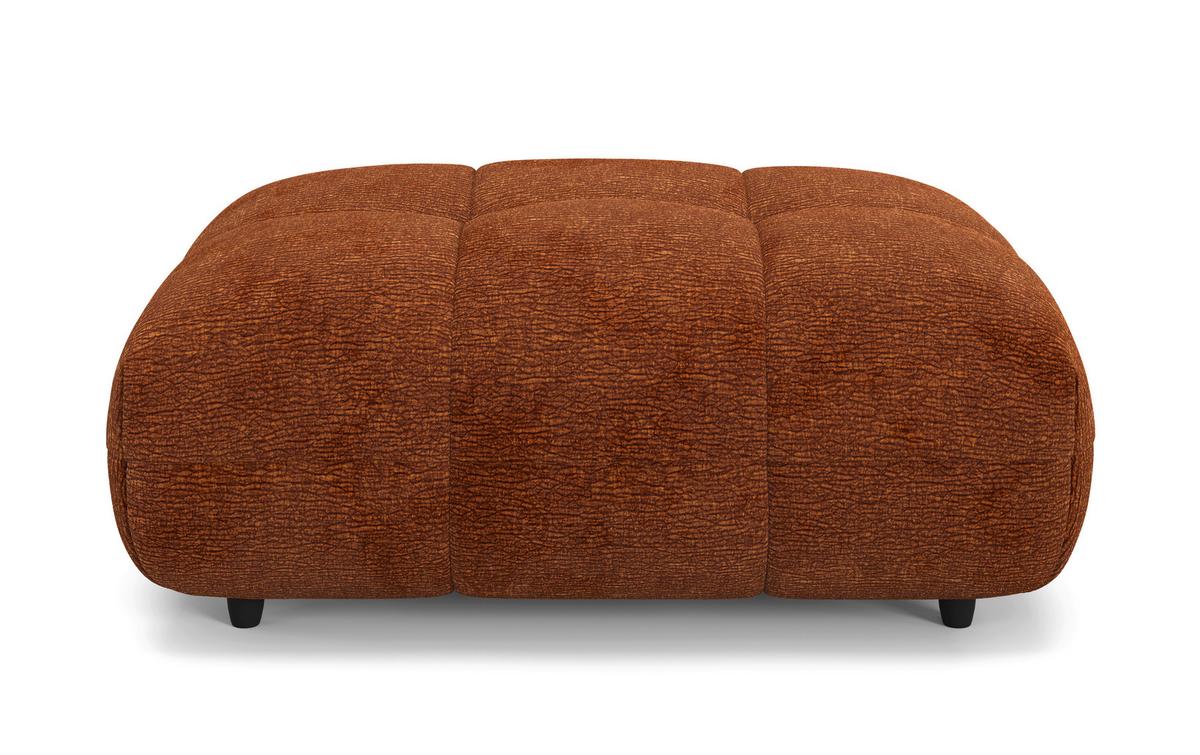 Taburet PANDA, terracottová žinylka - černá/terracotta, Trend, textil/plast (105/45/75cm)