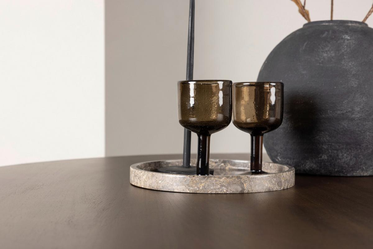 Esstisch Kaseidon - Dunkelbraun, Design, Holz/Holzwerkstoff (100/100/75cm) - Livetastic