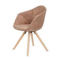 Esszimmerstuhl Chadwick Braun Gepolstert 2er-Set - Braun, LIFESTYLE, Holz/Textil (59/82/55cm) - Kayoom