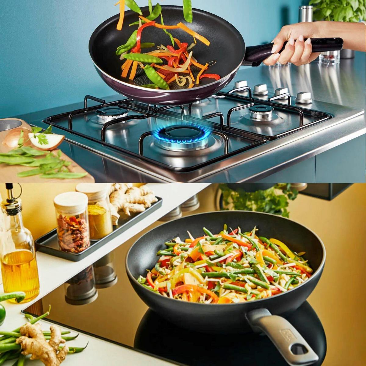 PFANNENSET SIMPLE COOK - Schwarz, Basics, Metall