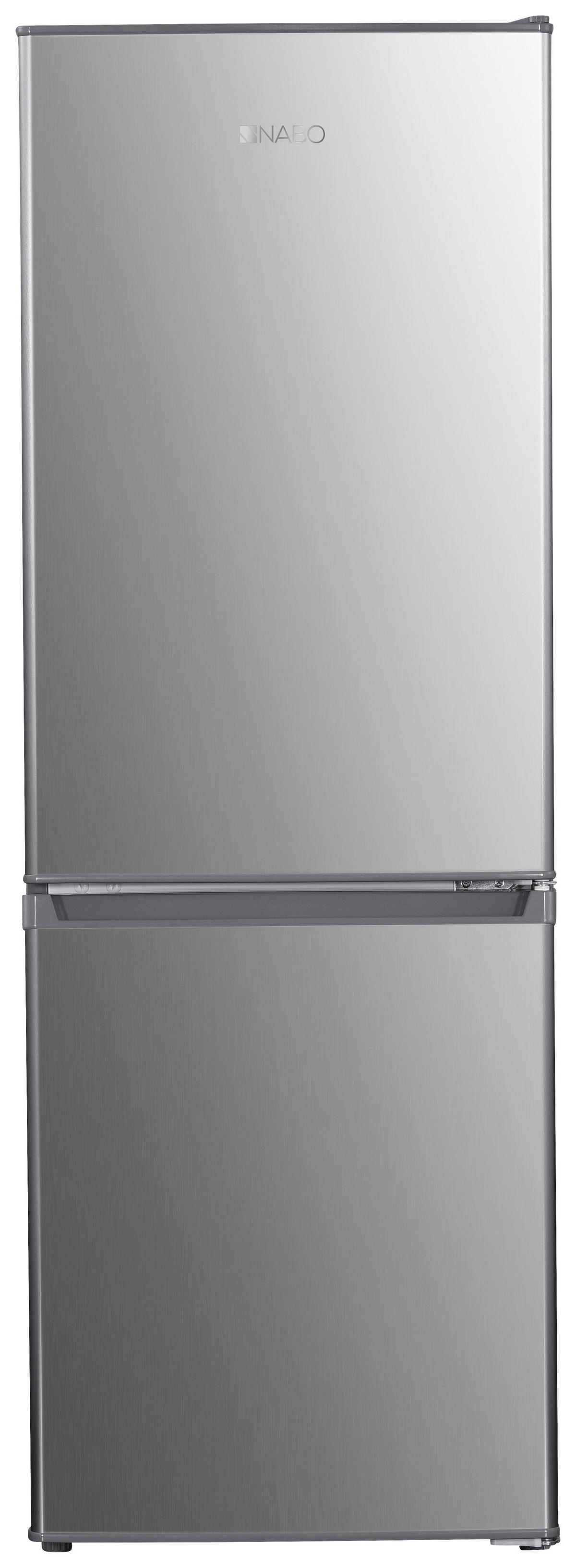 Kühl-Gefrierkombination Kgk 1525 Edelstahlfarben - Edelstahlfarben, Basics, Glas/Kunststoff (49,5/142,5/53cm) - Nabo