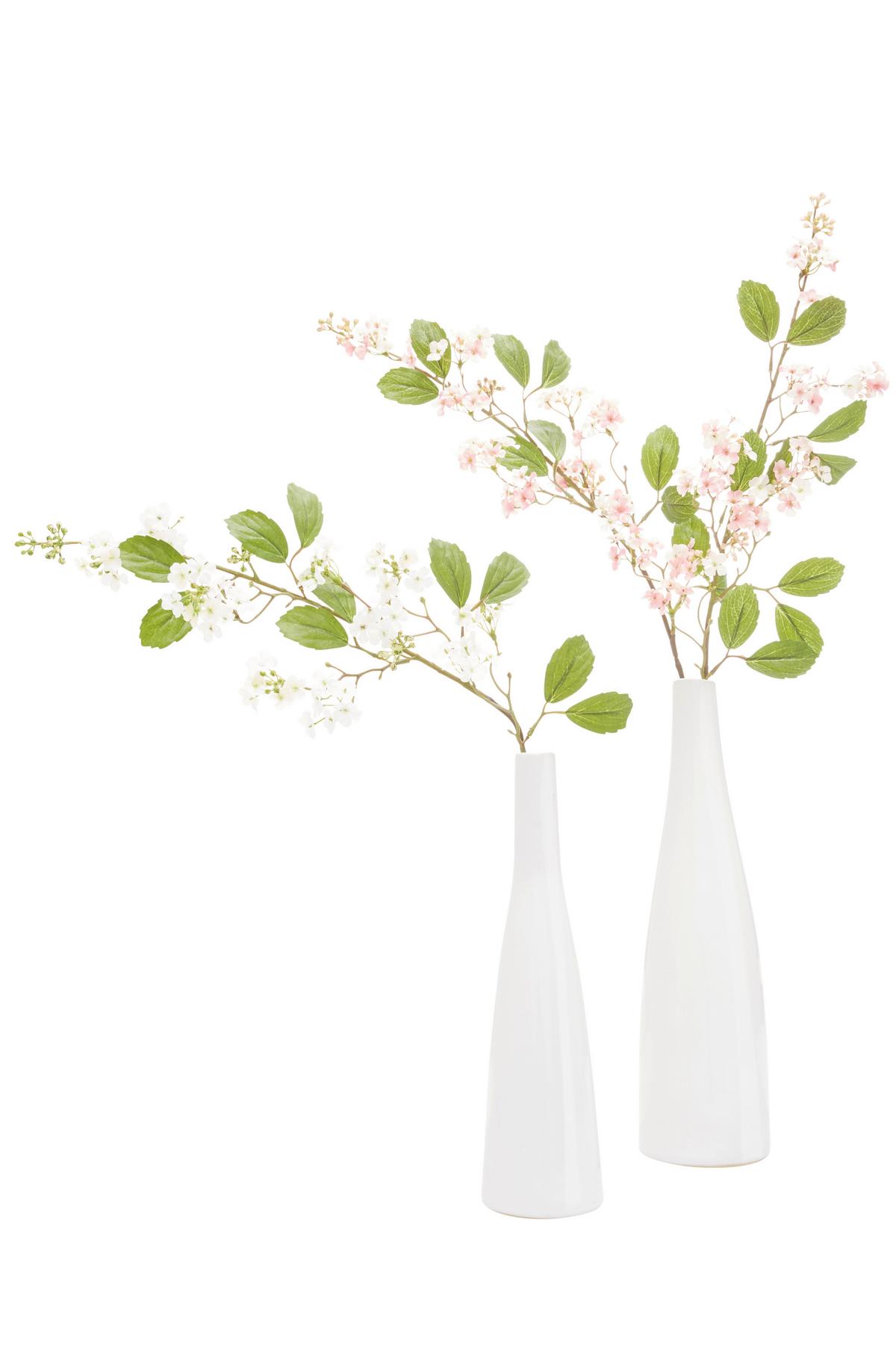 VÁZA PLANCIO - bílá, Moderní, keramika (8,5/33cm) - Modern Living