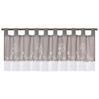 Kurzgardine Paula - Braun, ROMANTIK / LANDHAUS, Textil (145/50cm) - James Wood