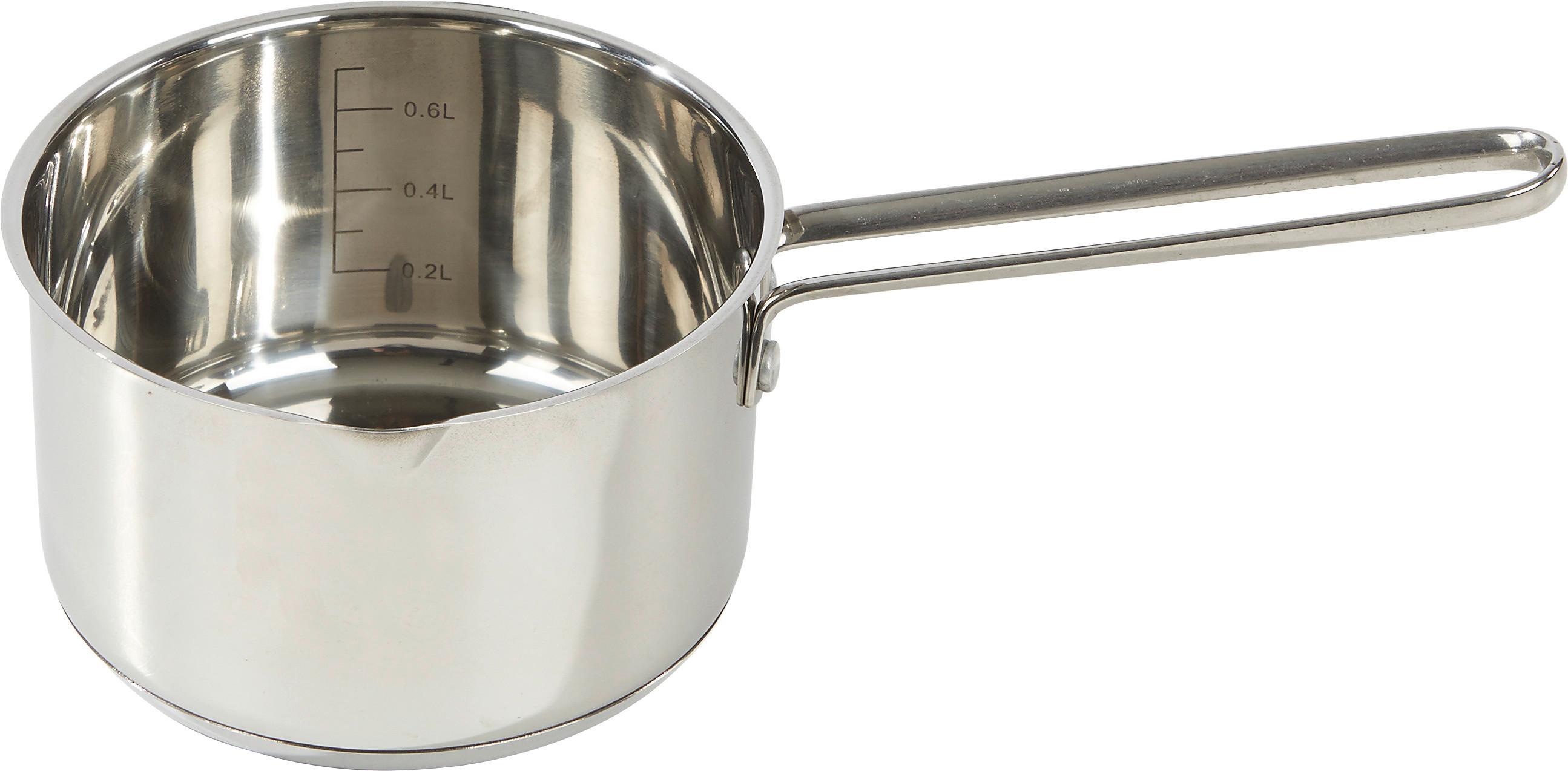 Berndorf Stielkasserolle 0,6 Liter Edelstahl - Edelstahlfarben, KONVENTIONELL, Glas/Metall (26,5/14/8,5cm) - Berndorf