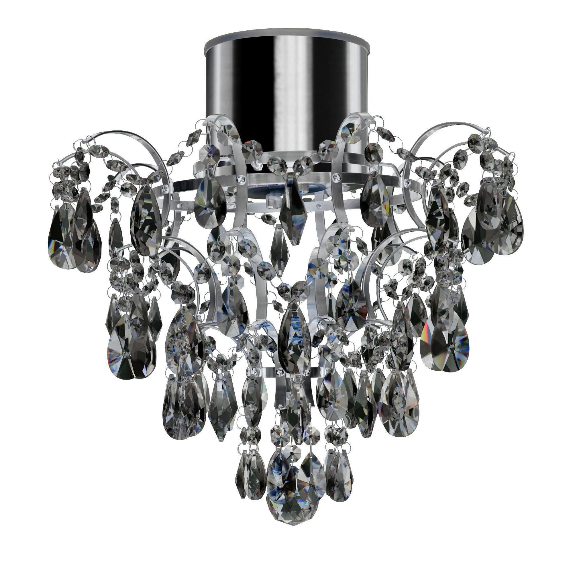 Kronleuchter 7901-1cc - Chromfarben, KONVENTIONELL, Glas/Metall (36/38/36cm)