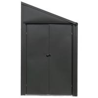 Gerätehaus Mit Pultdach 203x208x124 Cm - Grau, Basics, Metall (203/208/124cm)