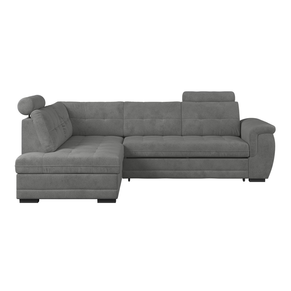 Ecksofa mit Schlaffunktion Falco new Braun 183x251 cm - Schwarz/Braun, KONVENTIONELL, Textil (183/251cm) - Ondega