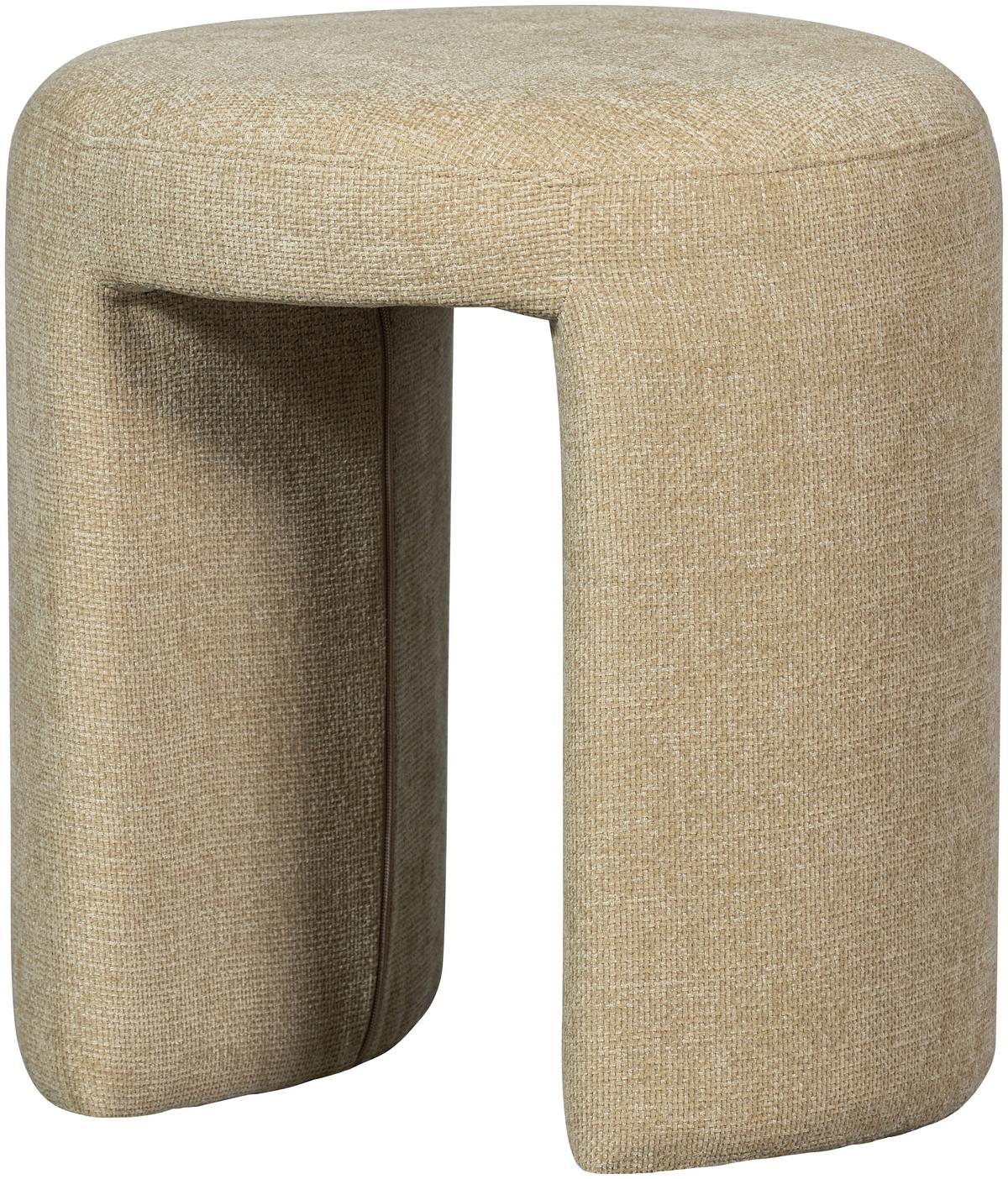 Hocker Charlie Naturfarben B: 45cm - Naturfarben, Design, Textil (45/47/45cm) - Livetastic