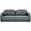 Schlafsofa Roma Grau, B: 230 cm - Schwarz/Grau, Design, Textil (230/90/105cm)