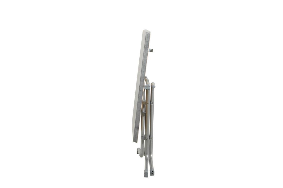 Gartentisch Klappbar Acamp Metall/Holzwerkstoff L: 70 cm - Platinfarben/Grau, Basics, Holzwerkstoff/Metall (70/70/72cm) - Gardenson