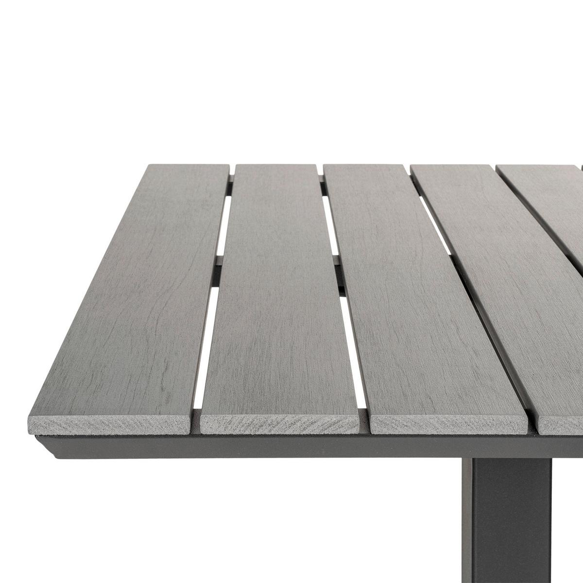 Gartentisch Chicago Grau Schwarz  B: 70 - Schwarz/Grau, MODERN, Kunststoff/Metall (70/72/70cm) - MID.YOU
