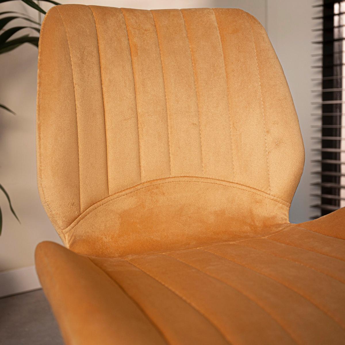 Stuhl-set Barron - Gelb/Schwarz, Design, Textil/Metall (47/82/55cm) - MID.YOU