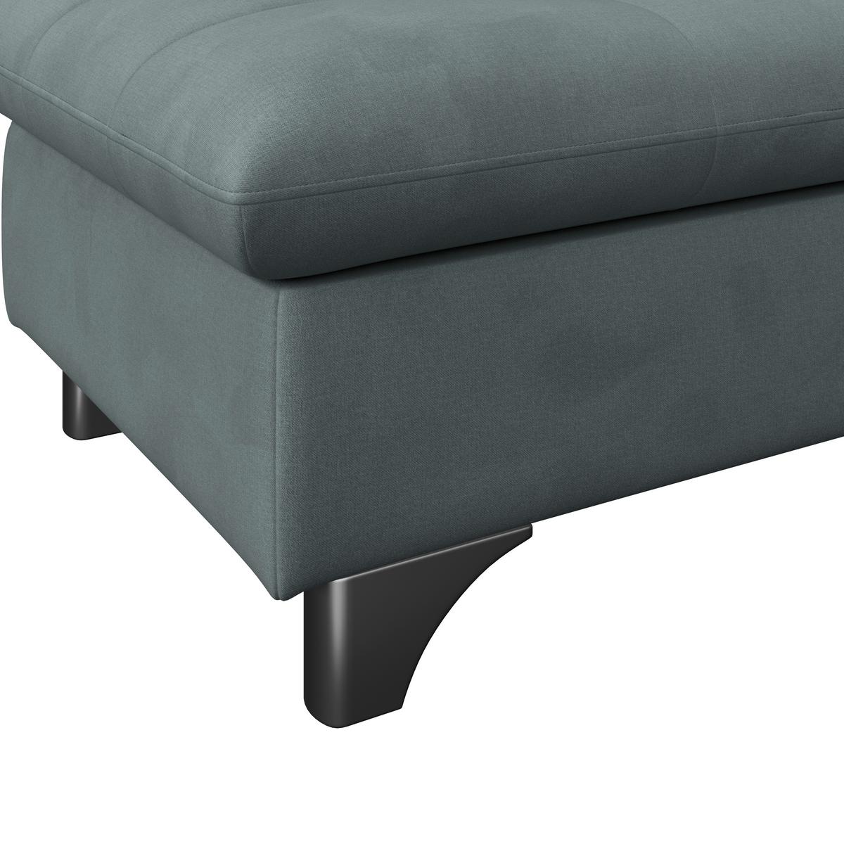 Hocker Gemini Grau, B: 108cm - Chromfarben/Mintgrün, KONVENTIONELL, Textil (108/46/108cm)