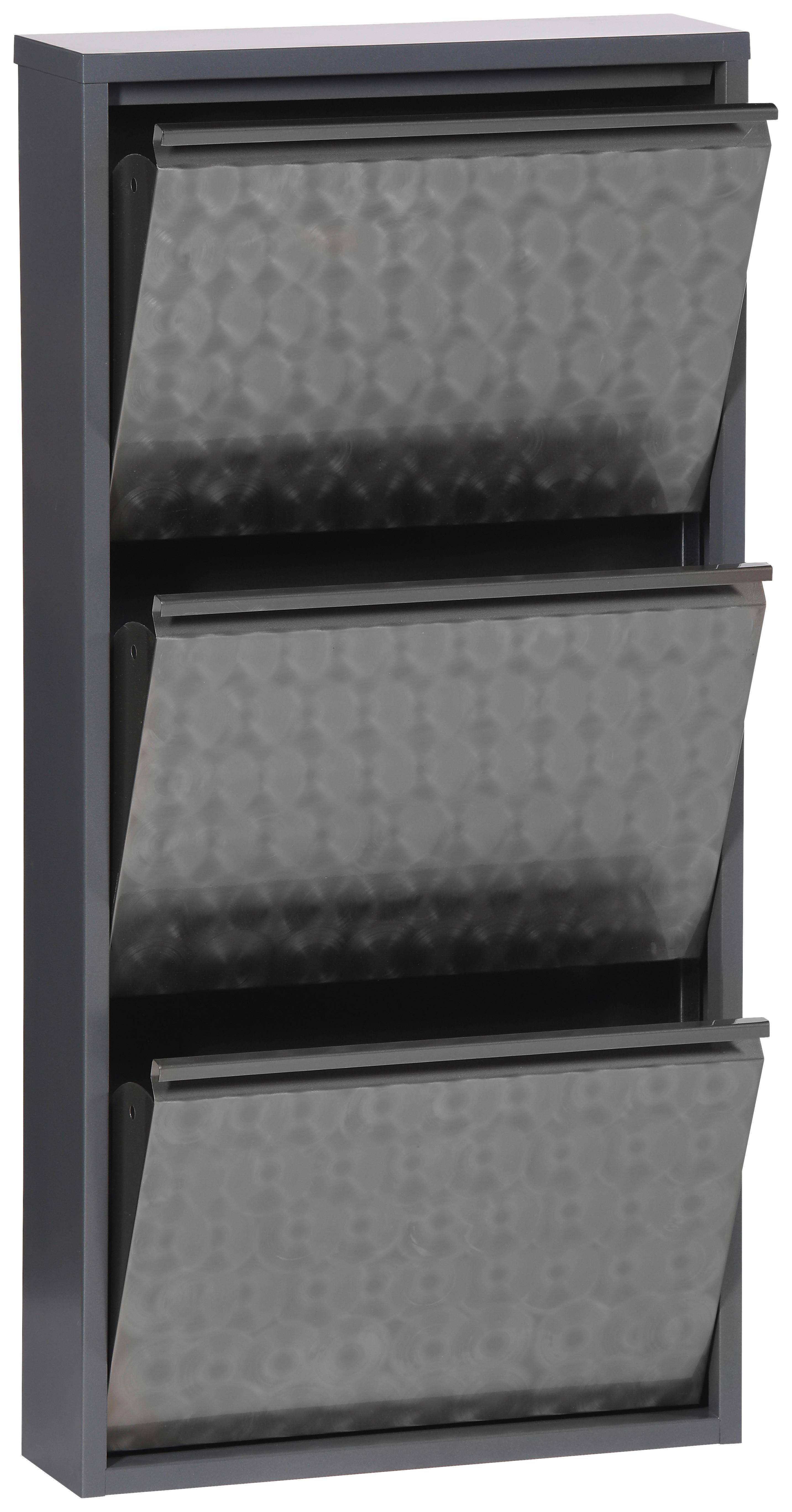 Schuhkipper Mac 3 Klappen Grau B: 50 cm - Grau, Basics, Metall (50/105/13cm)