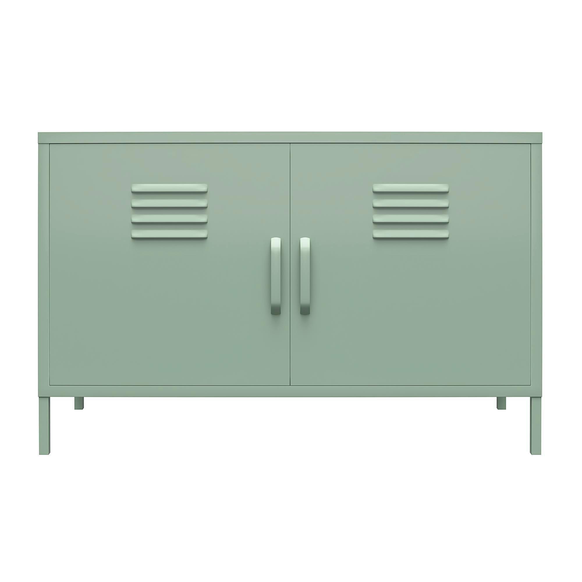 Highboard Mission District Hellgrün B: 100 cm - Hellgrün, Design, Metall (100/64/40cm) - MID.YOU
