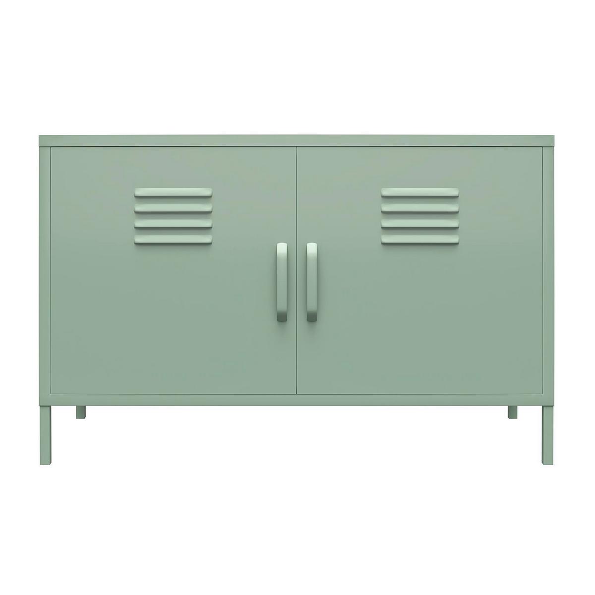 Highboard Mission District Hellgrün B: 100 cm - Hellgrün, Design, Metall (100/64/40cm) - MID.YOU