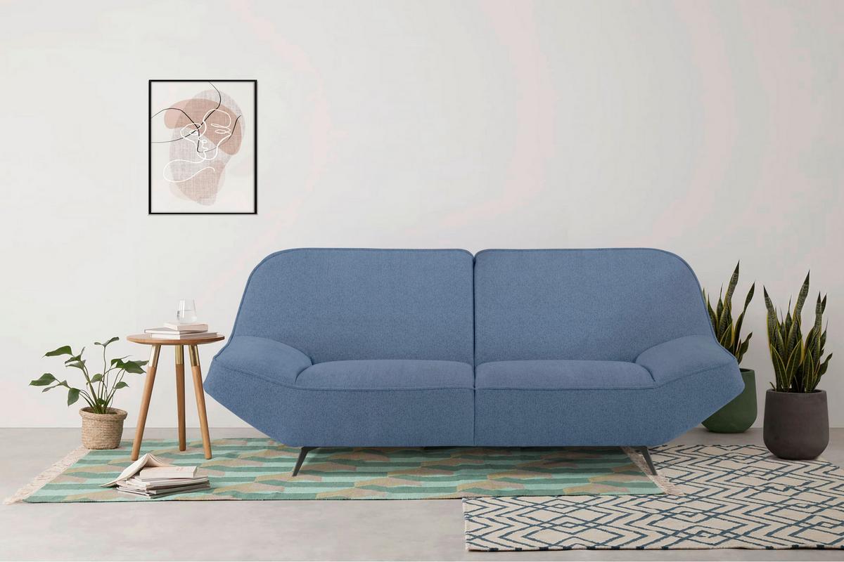 3-sitzer-sofa Aruba Blau B: 223 Cm - Blau, Design, Textil (223/87/96cm) - MID.YOU