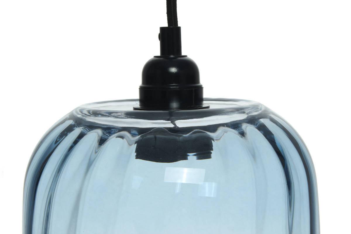 Hängeleuchte Gloria H: 27,5 Cm 1-Flammig - Blau, Trend, Glas (18/27,5/18cm) - Kayoom