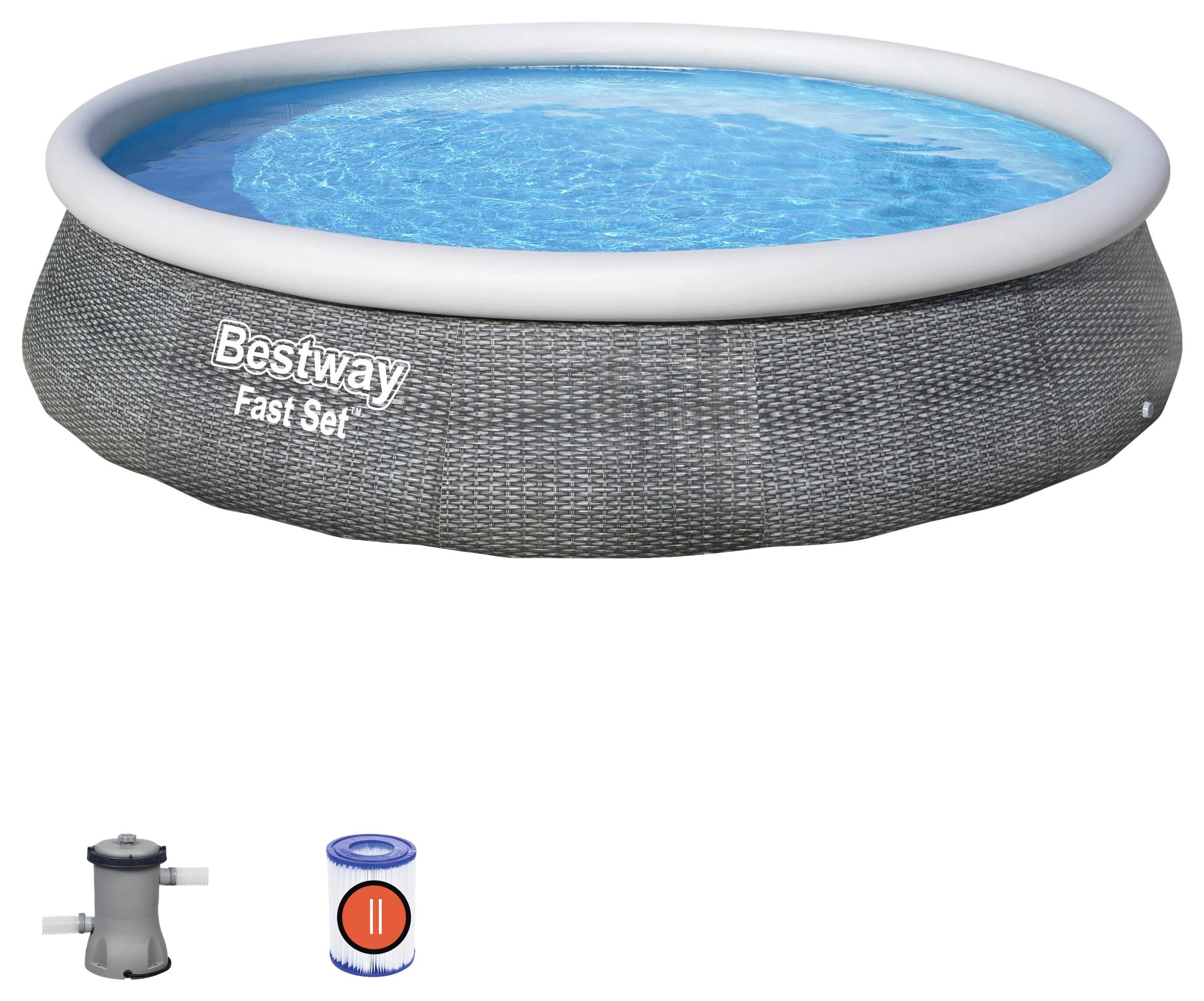 Medence Pool Set Robin - fehér/szürke, Konventionell, műanyag (396/84cm) - Bestway