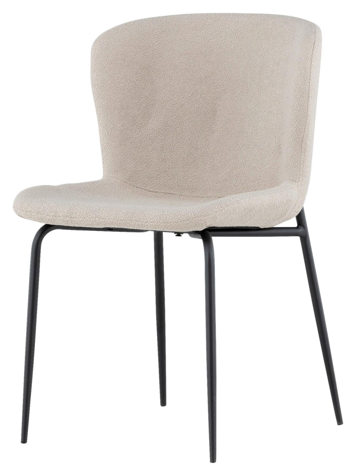 Stuhl-Set Modesto - Beige/Schwarz, Design, Kunststoff/Textil (48/79,5/54cm) - Livetastic