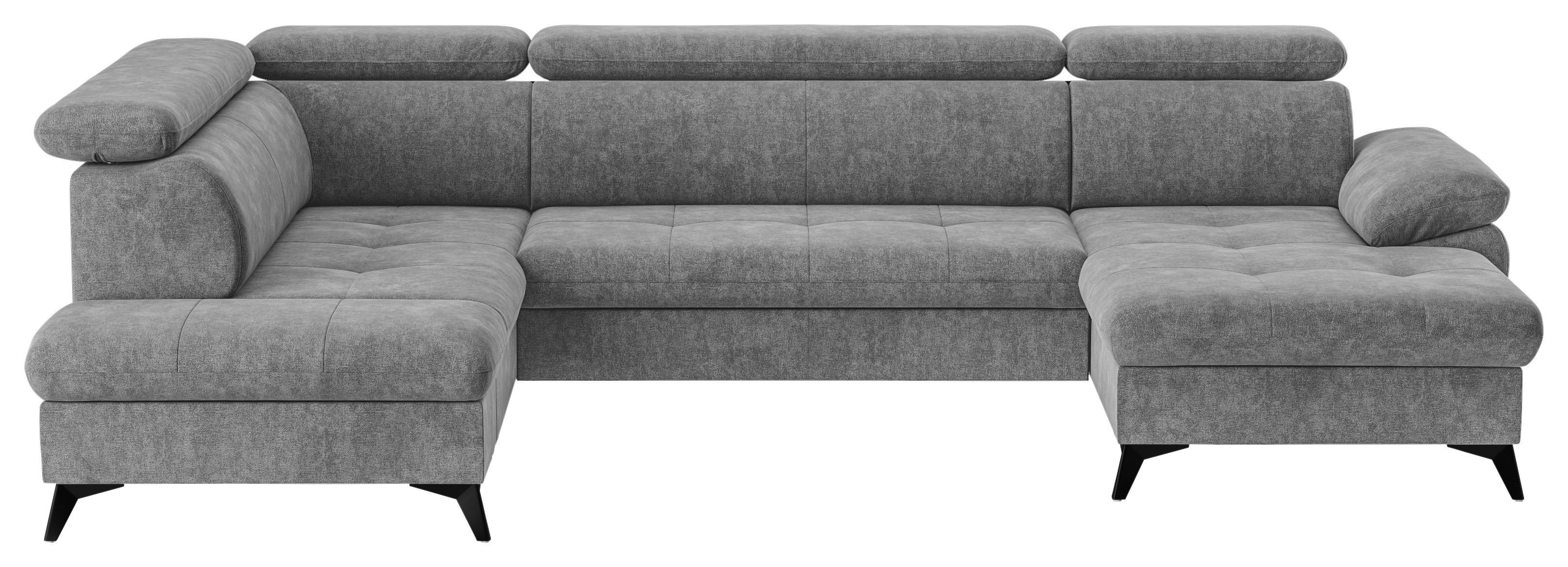Wohnlandschaft Mit Bettkasten Hudson Grau