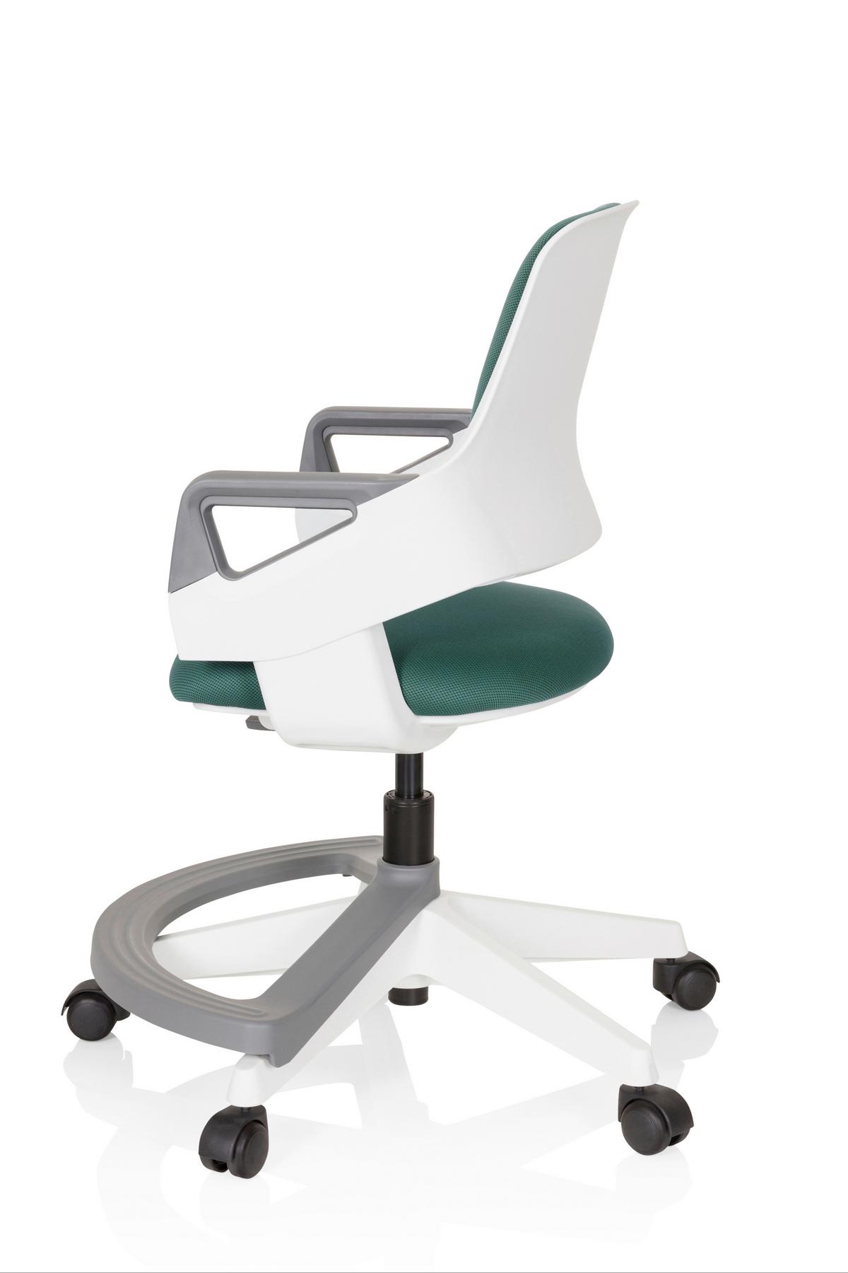 Jugenddrehstuhl Kid Flex Petrol B: 53 cm - Petrol/Weiß, MODERN, Kunststoff/Textil (53/80 - 93/60cm) - MID.YOU