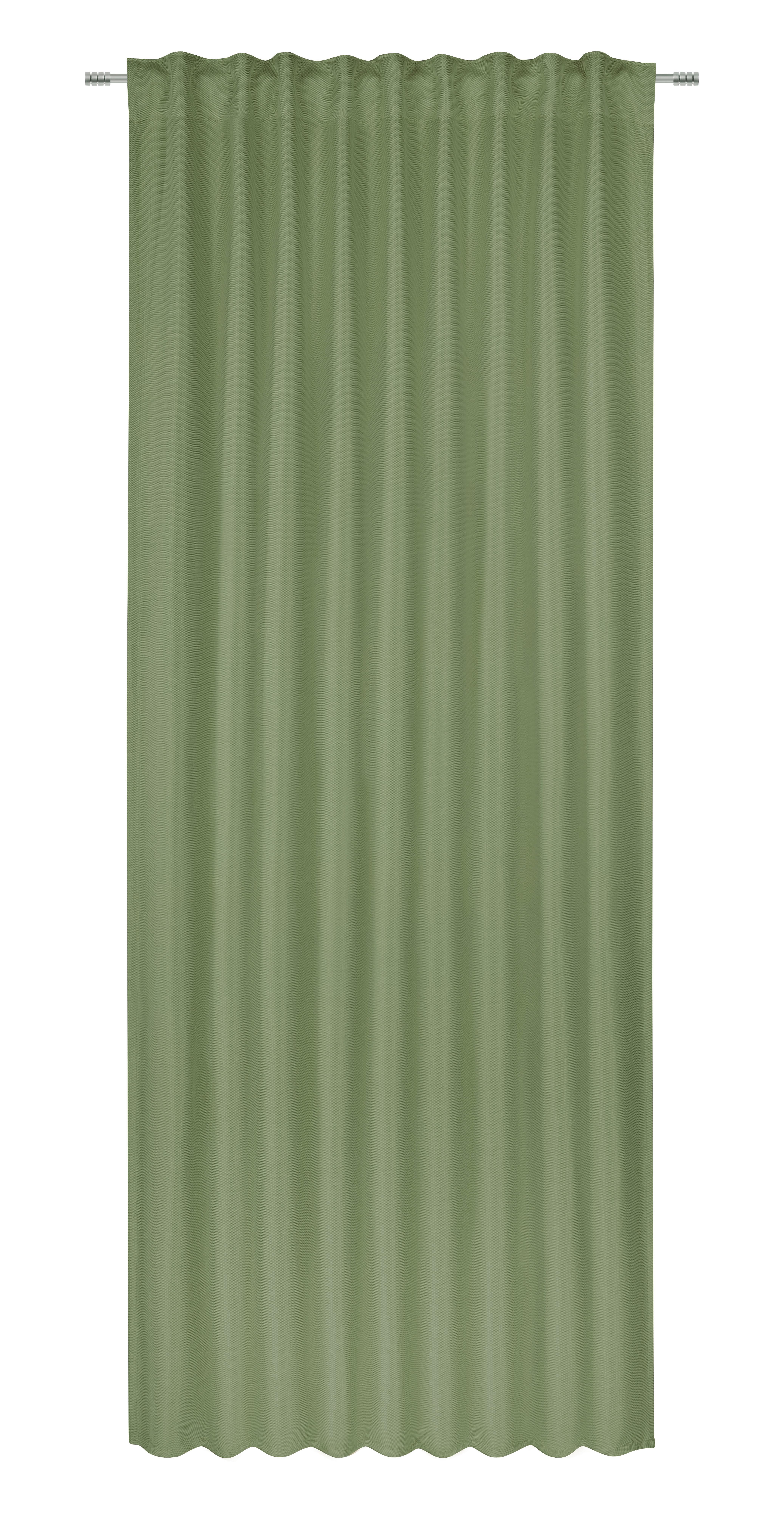 Zatemňovací Závěs Roman, 135/255cm, Zelená - zelená, Moderní, textil (135/255cm) - Premium Living