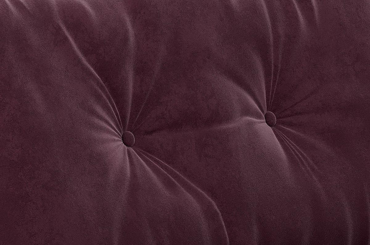 Ecksofa Scott - Edelstahlfarben/Weinrot, Design, Textil (259/205cm) - Livetastic