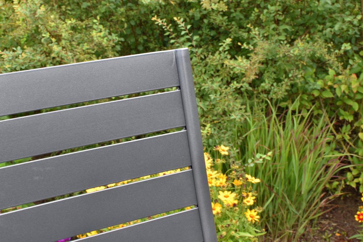 Gartentischgruppe Astros 5 -Teilig. Graphitfarben/Natur - Graphitfarben/Naturfarben, KONVENTIONELL, Kunststoff/Metall - Gardenson