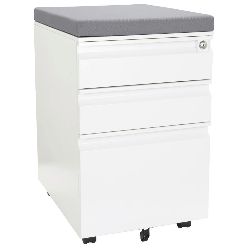 Rollcontainer Color Os Grau/weiß