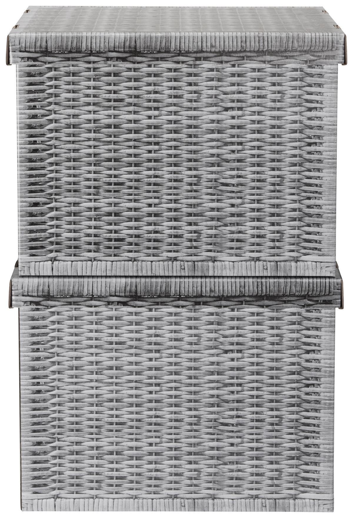 Box s víkem Jimmy, 44,3/33,5/32,5cm - šedá, karton (44,3/33,5/32,5cm) - Mömax