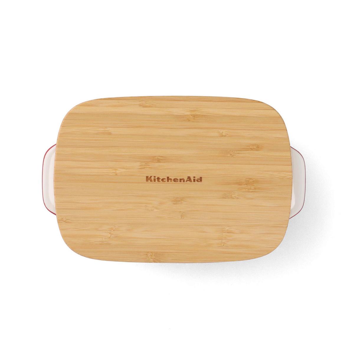 Auflaufform Stoneware Rot/weiß B: 15 Cm - Rot/Weiß, Basics, Naturmaterialien/Keramik (15cm) - Kitchenaid