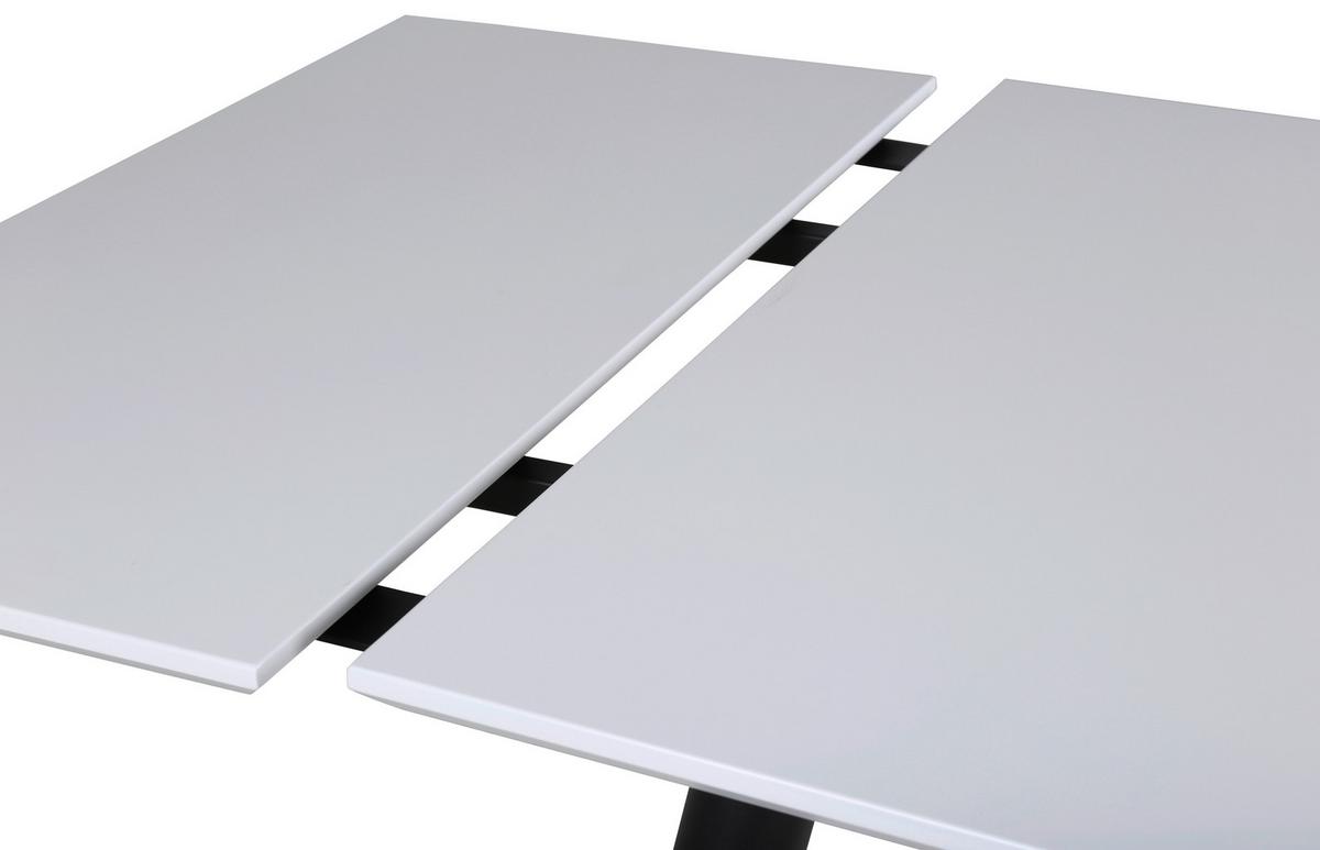 Esstisch Jimmy - Schwarz/Weiß, Design, Kunststoff/Metall (150/90/76cm) - Livetastic