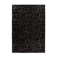 Teppich Bijou Schwarz/Goldfarben, 80x150 cm - Goldfarben/Schwarz, KONVENTIONELL, Textil (80/150cm)