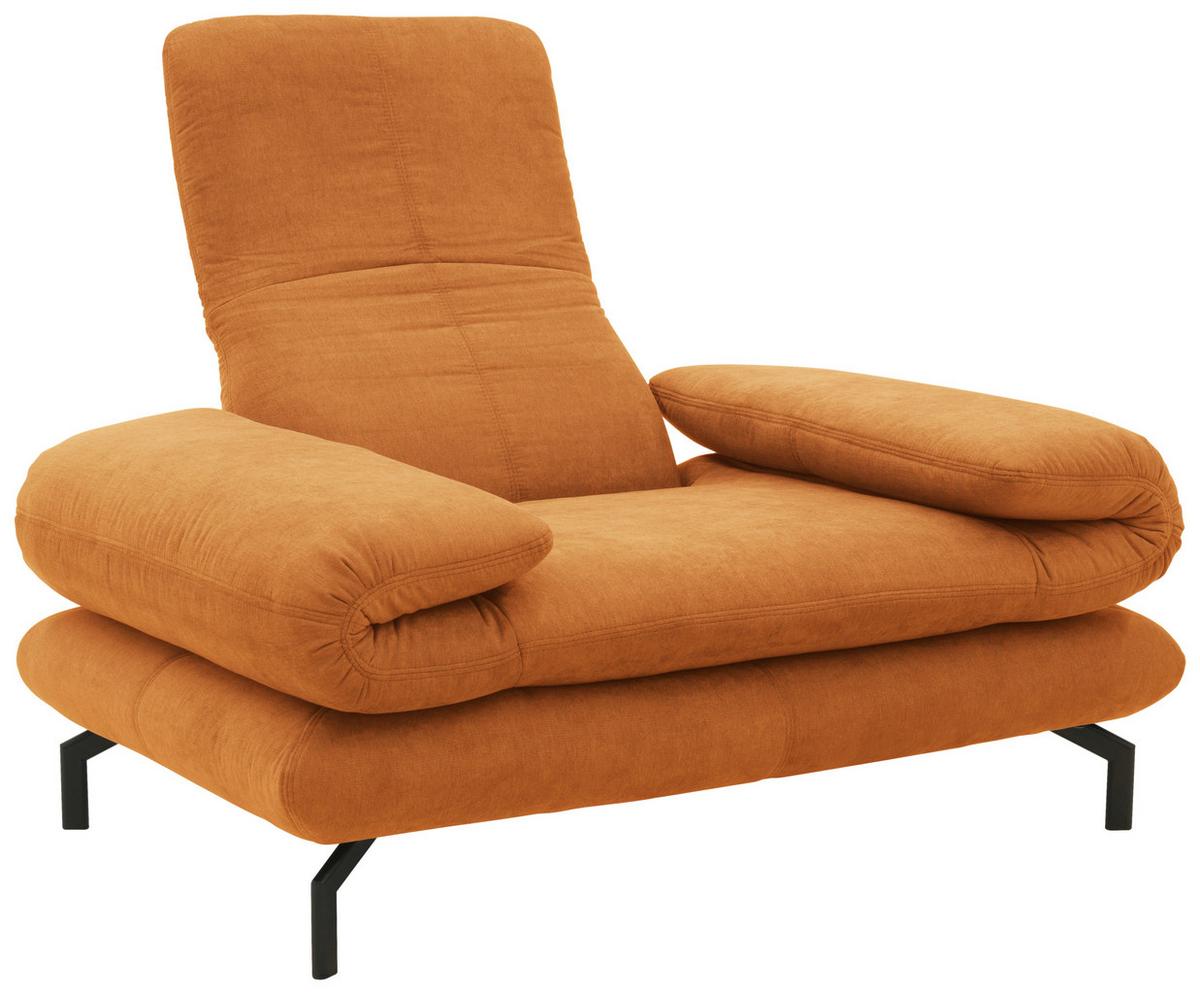 Sessel Looks Xiii - Schwarz/Orange, Design, Textil (139 (197)/83 (110)/98cm) - LOOKS by W.Joop