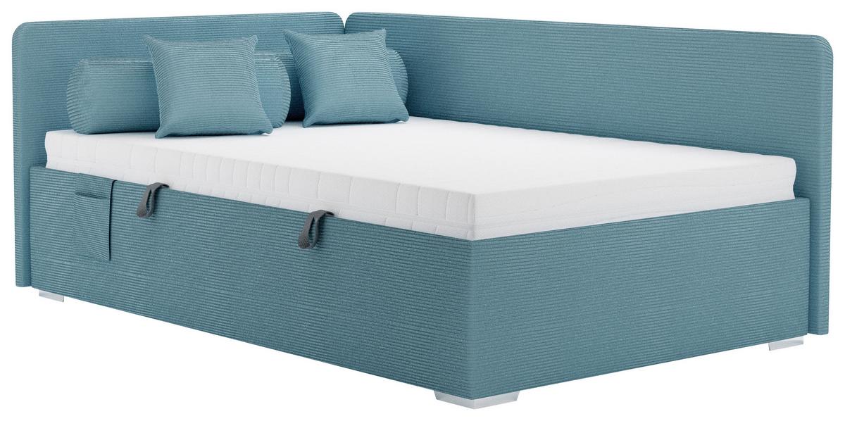 Hengerpárna Szett, 2 Db Remi 22x70cm - kék, Modern, textil (22/70cm)