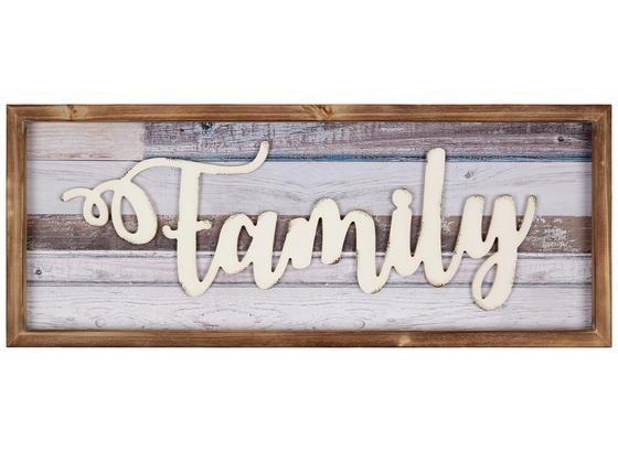 Holzbild Family - Blau/Creme, KONVENTIONELL, Holz/Holzwerkstoff (60/24/2,5cm) - Ombra Holzbild Family - Blau/Creme, KONVENTIONELL, Holz/Holzwerkstoff (60/24/2,5cm) - Ombra