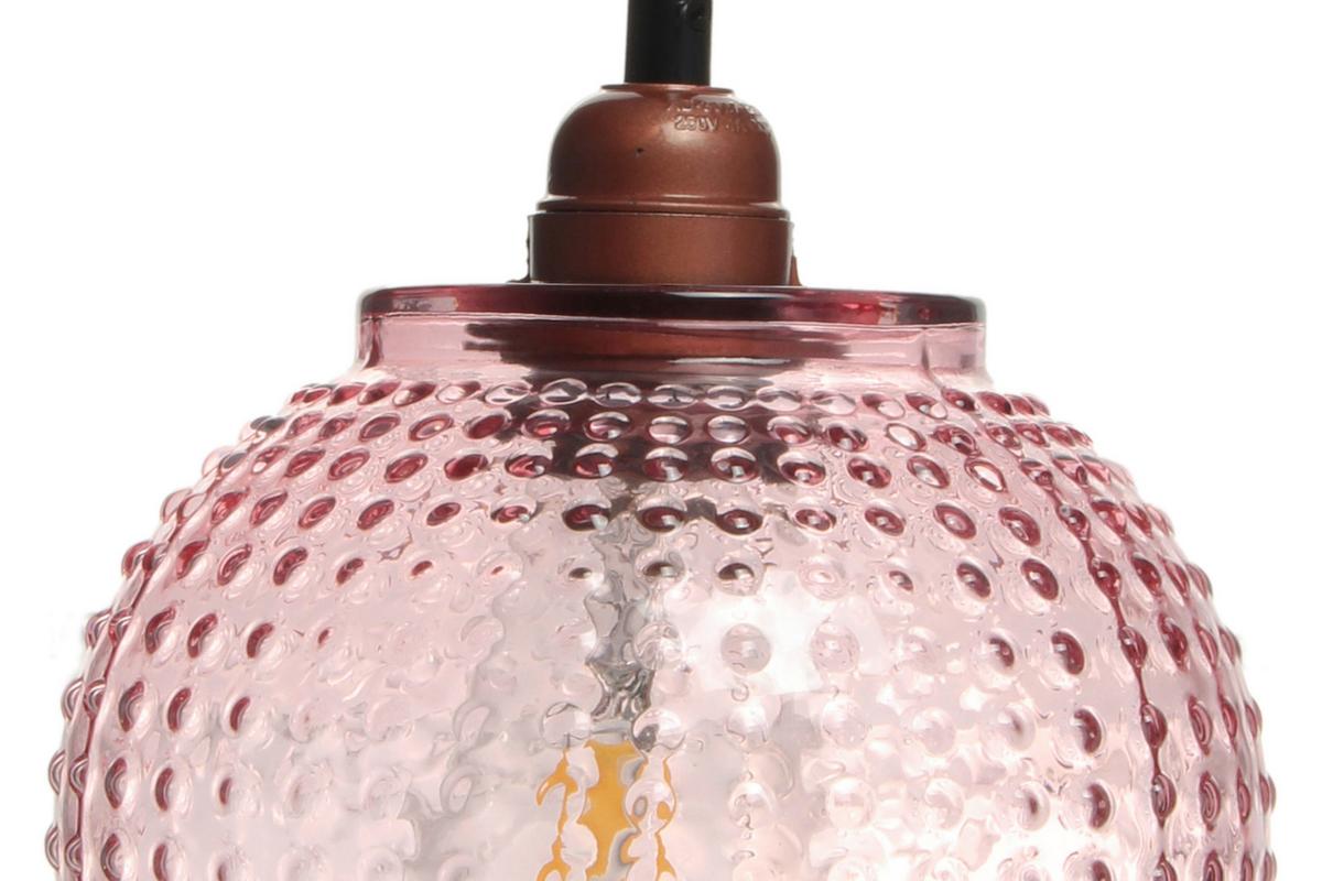 Hängeleuchte Terrific Riva Rosa - Rosa, Basics, Glas (18/18/27cm) - Kayoom