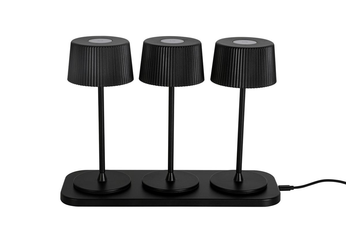 NABÍJATEĽNÁ STOLNÁ LAMPA THREMO - čierna/biela, Modern, kov/plast (11/30/21,1cm) - Mömax